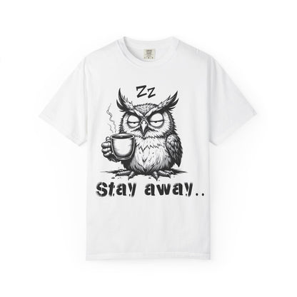 Stay Away Owl T-Shirt — Funny Coffee Owl Graphic Tee