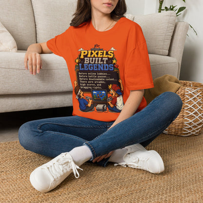 Pixels Built Legends T‑Shirt — Retro Gaming Nostalgia Tee
