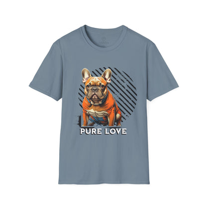Pure Love French Bulldog Unisex Softstyle T-Shirt