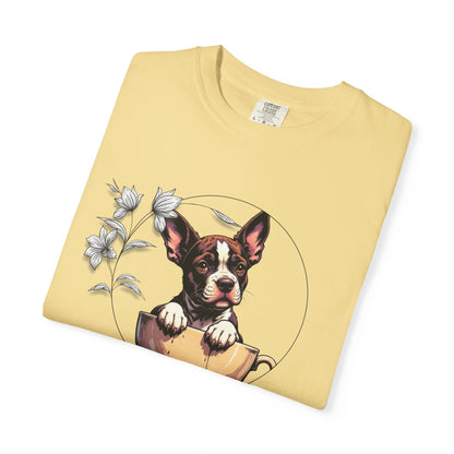 Coffee Pup Unisex Garment-Dyed T-shirt