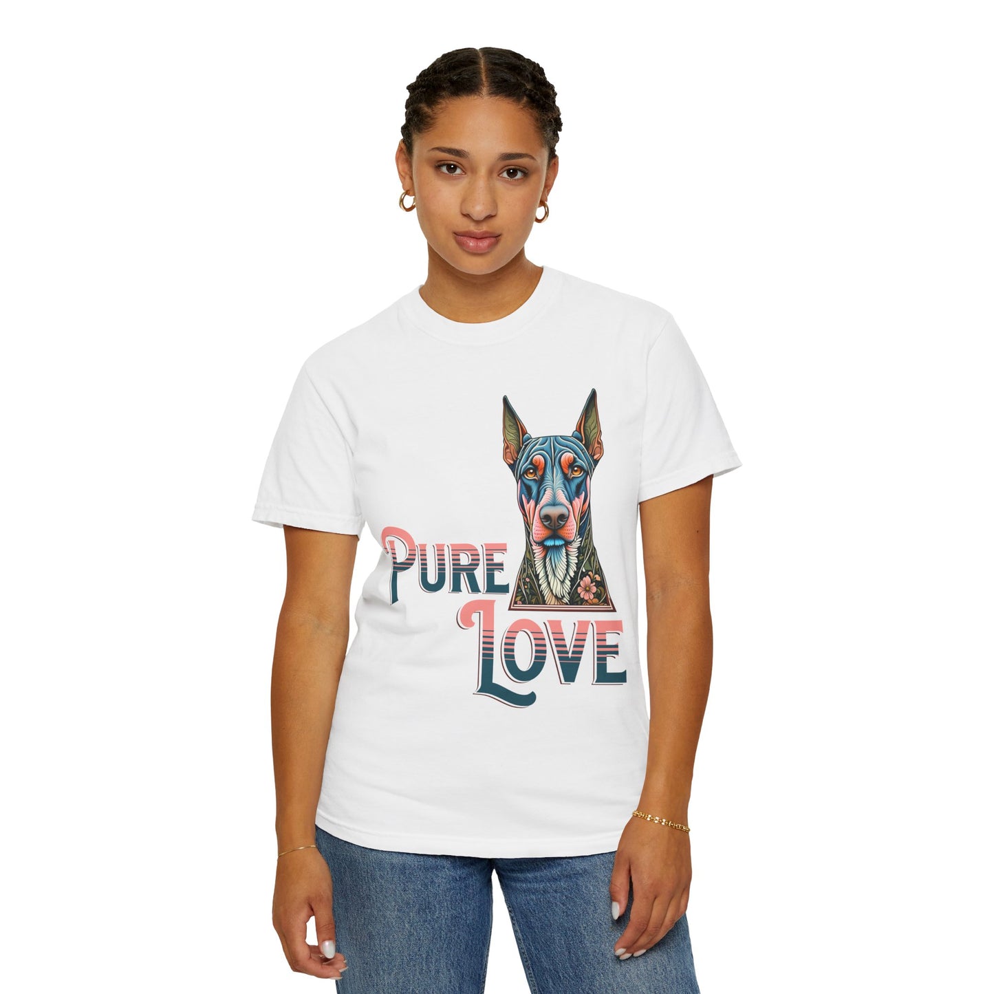 Pure Love Unisex Garment-Dyed T-Shirt - Dog Lovers Tee