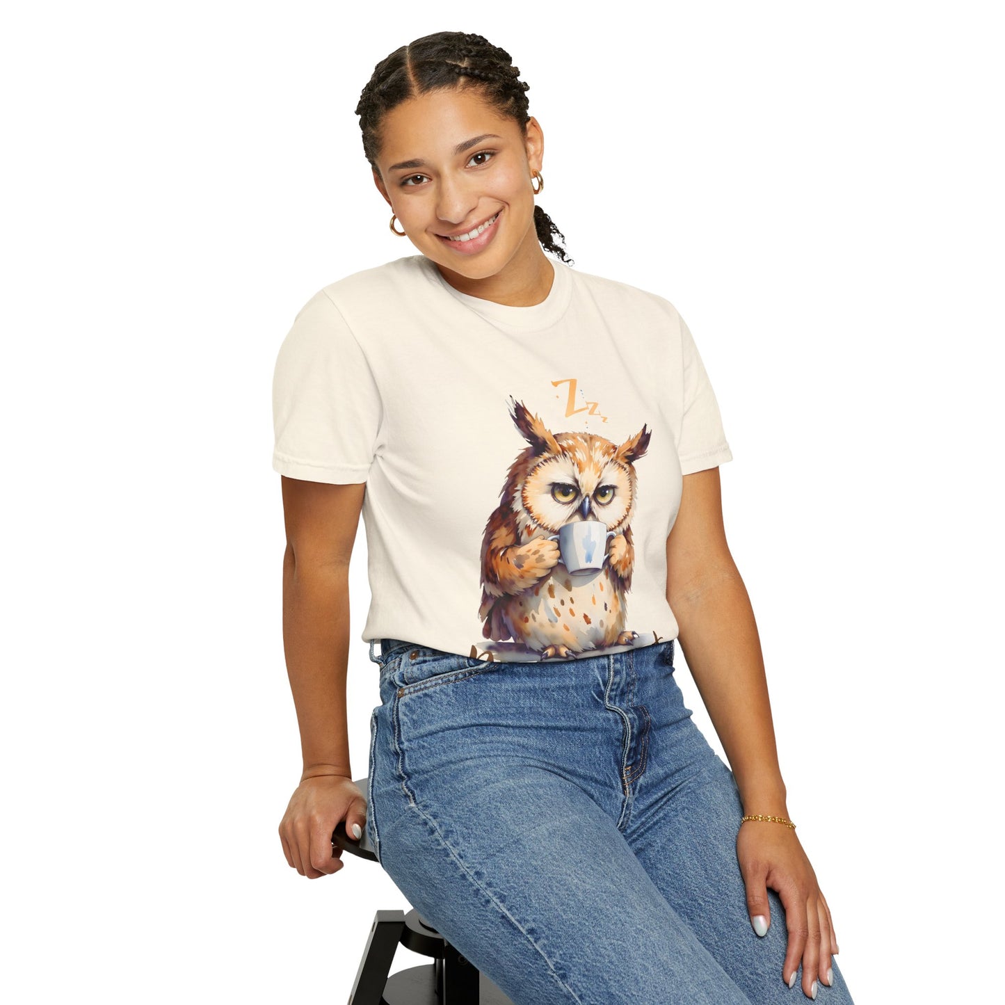 Not Ready Yet Owl T-Shirt — Cute Coffee Morning Graphic Tee
