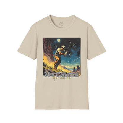 My Game, My Rules Unisex Softstyle T-Shirt - Retro Space Design, golf ,sport