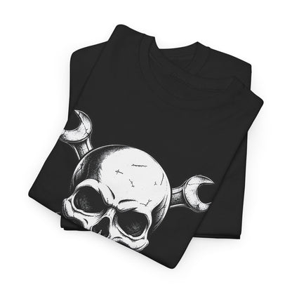 Mechanic Skull Tee — Wrench Crossbones Graphic T-Shirt