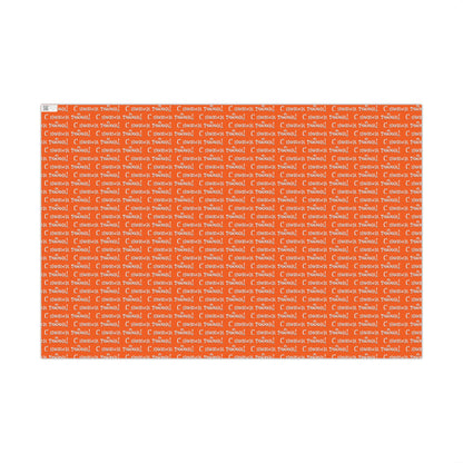 Gift Wrap Paper — Orange "С Новым Годом!" Russian New Year Wrapping Paper