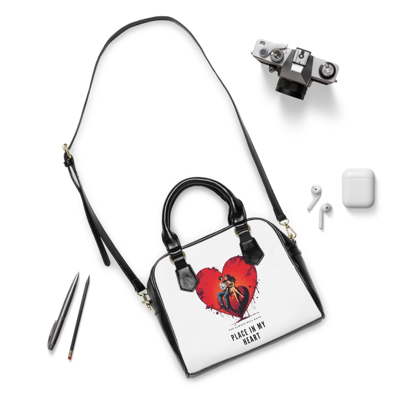 Heartfelt Shoulder Handbag - "Place in My Heart" Design