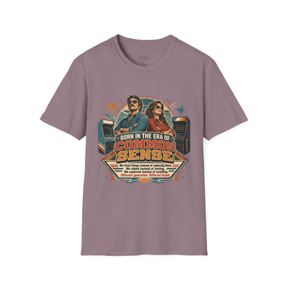 Born in the Era of Common Sense T-Shirt — Retro 70s Vintage Political Graphic Tee