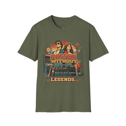 Raised Without Wi‑Fi T-Shirt — Retro 'Legends' Vintage Graphic Tee