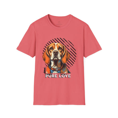 Pure Love Dog T-Shirt - Unisex Softstyle Tee for Animal Lovers