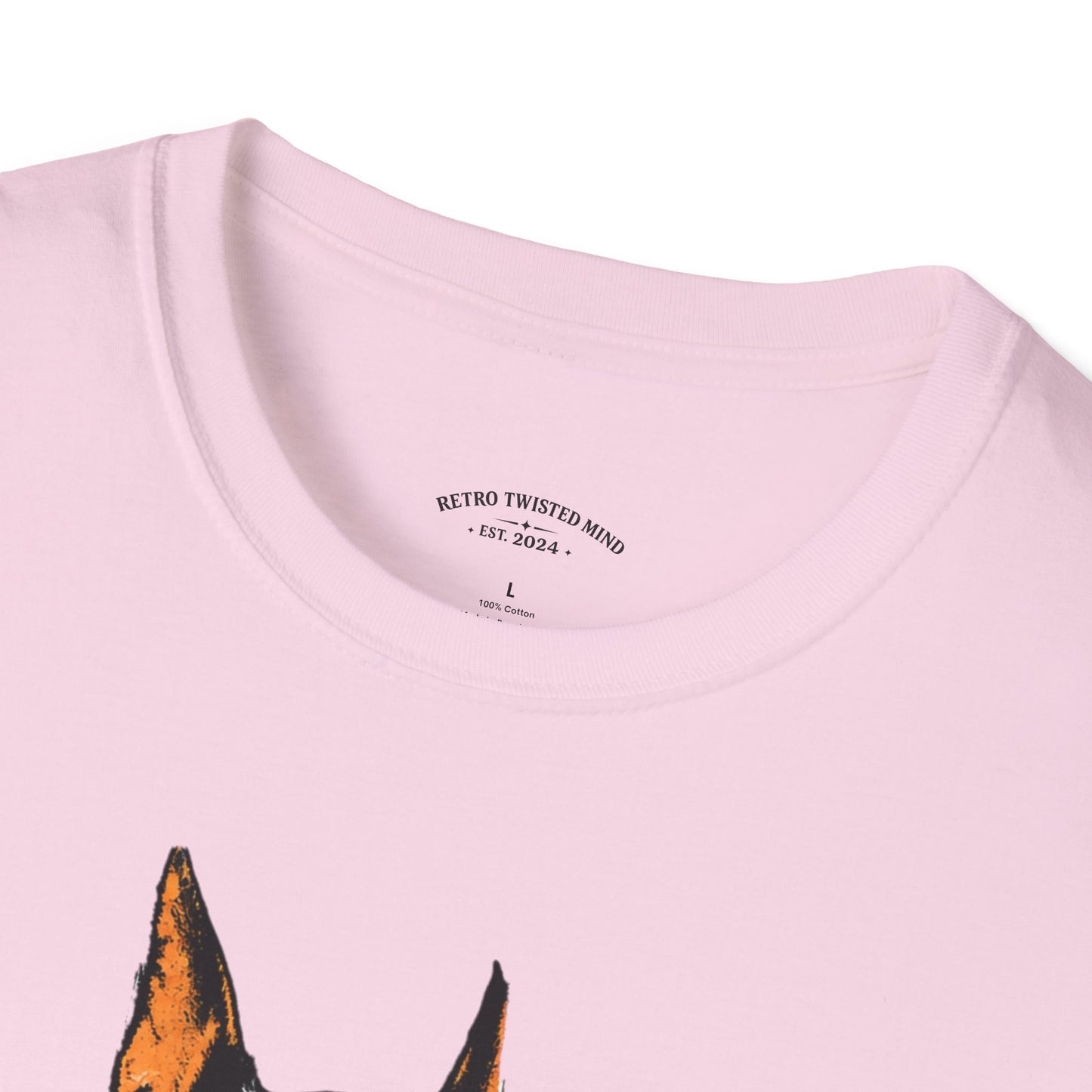 Doberman Graphic Tee — 'No, Thank You' Street Art T-Shirt