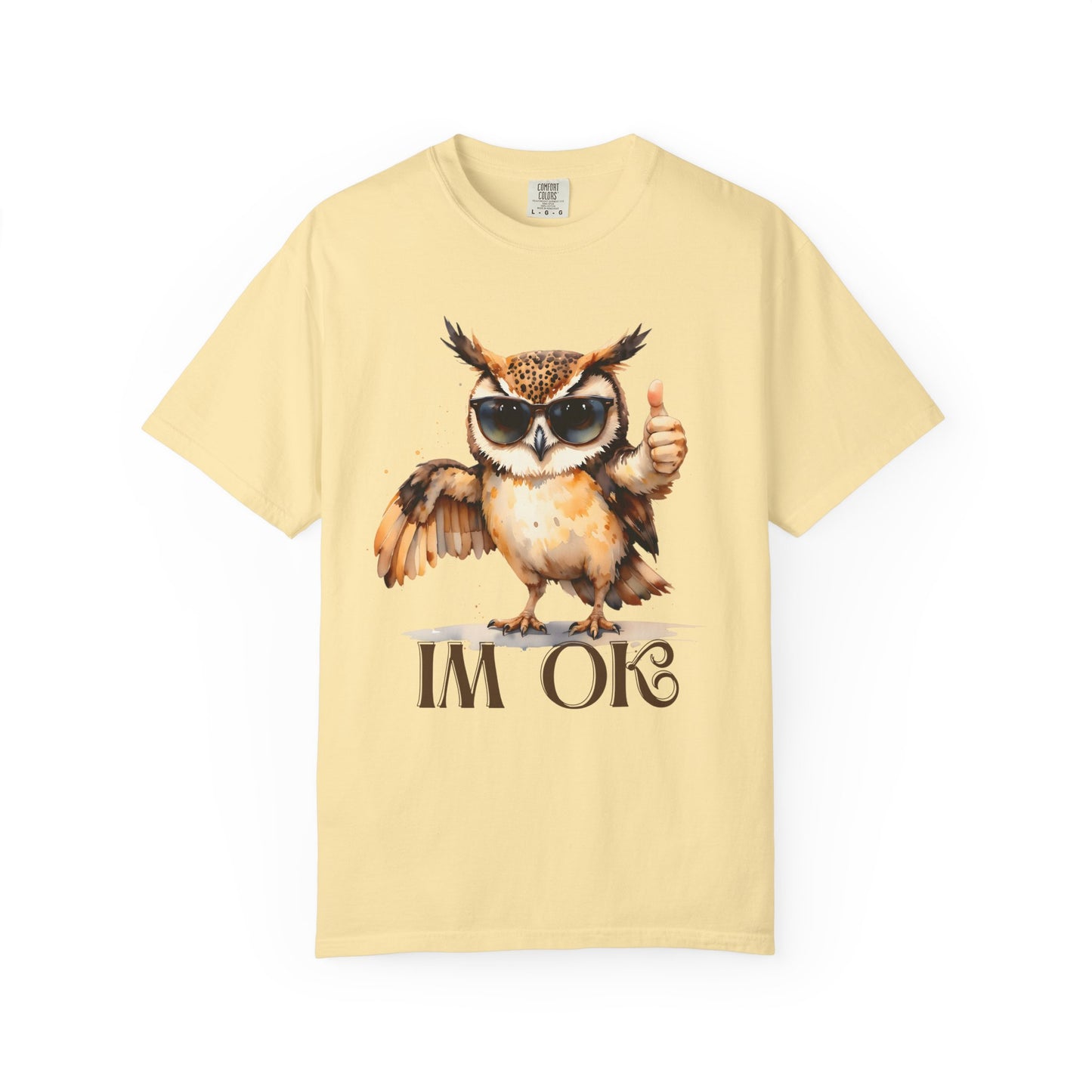 “I’m OK” Owl T-Shirt — Cute Thumbs-Up Owl Graphic Tee