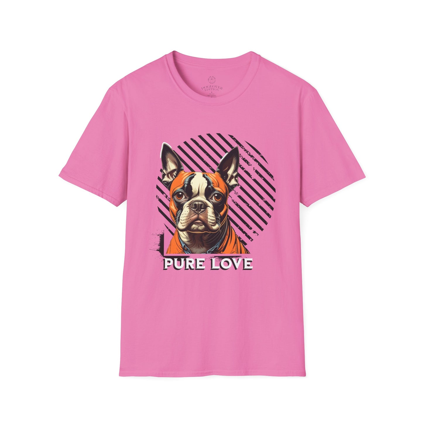 Pure Love French Bulldog T-Shirt | Unisex Softstyle Tee for Dog Lovers