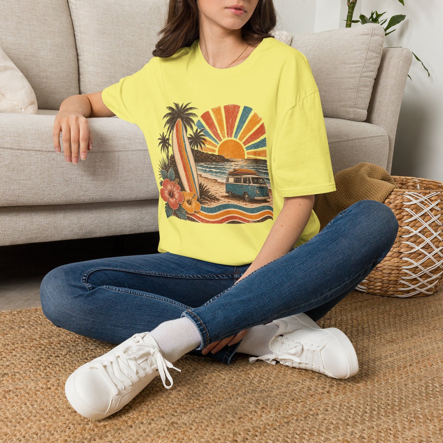 Retro Surf Sunset T-Shirt