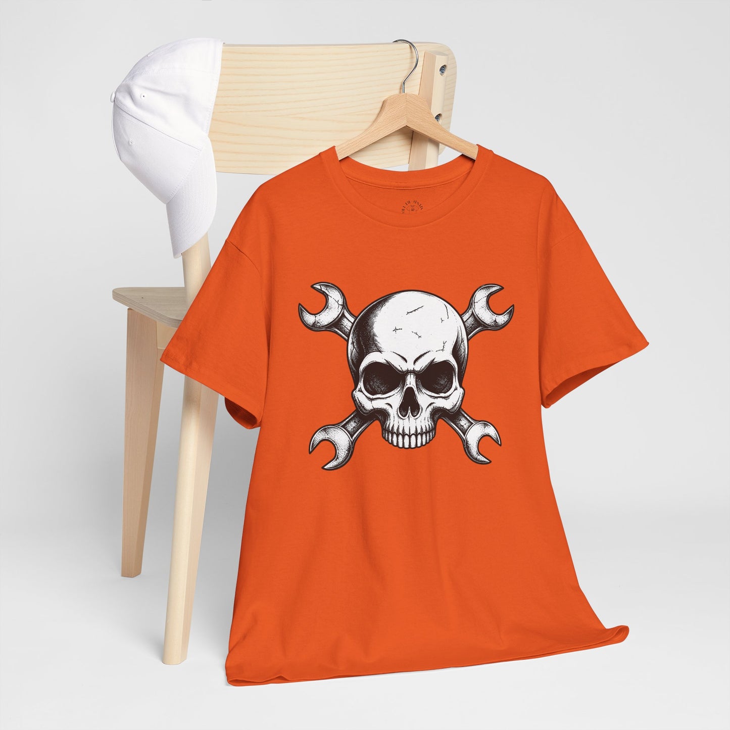 Mechanic Skull Tee — Wrench Crossbones Graphic T-Shirt