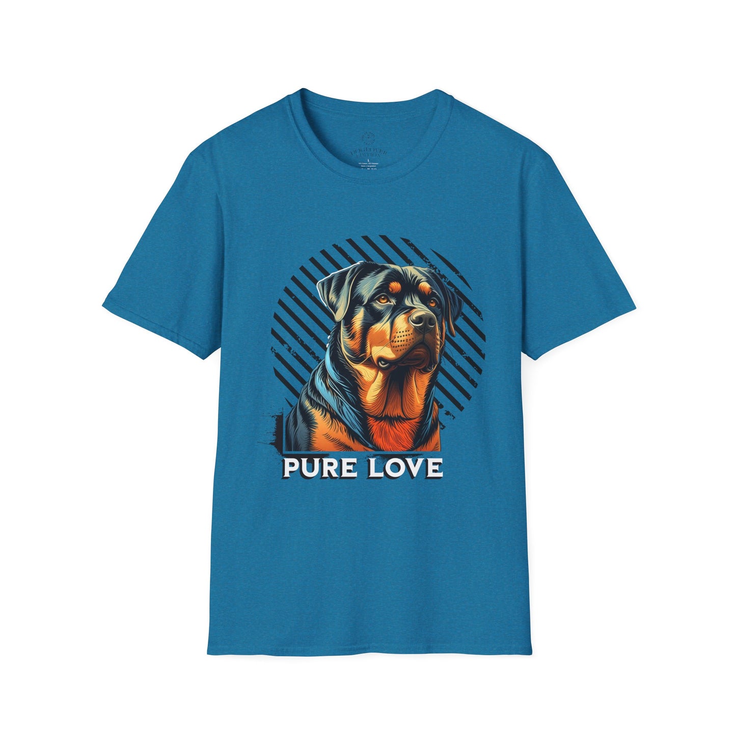 Pure Love Rottweiler Unisex Softstyle T-Shirt - Dog Lover Gift
