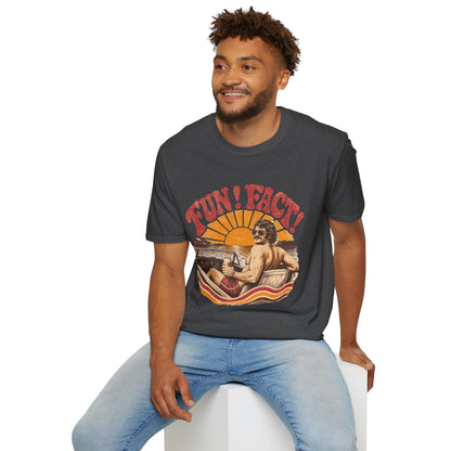 Retro 'FUN! FACT!' Surf Tee — Vintage Sunset Beach Graphic T-Shirt