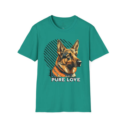 German Shepherd Pure Love Unisex Softstyle T-Shirt .dog