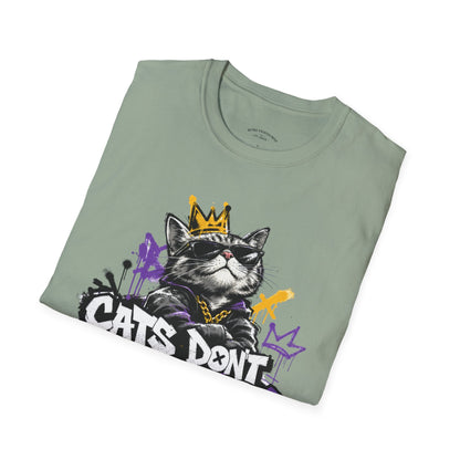 Cat Graphic Tee — "Cats Don't Have Owners They Have Staff"