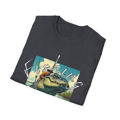 Fishing Like a Pro Unisex Softstyle T-Shirt,gator
