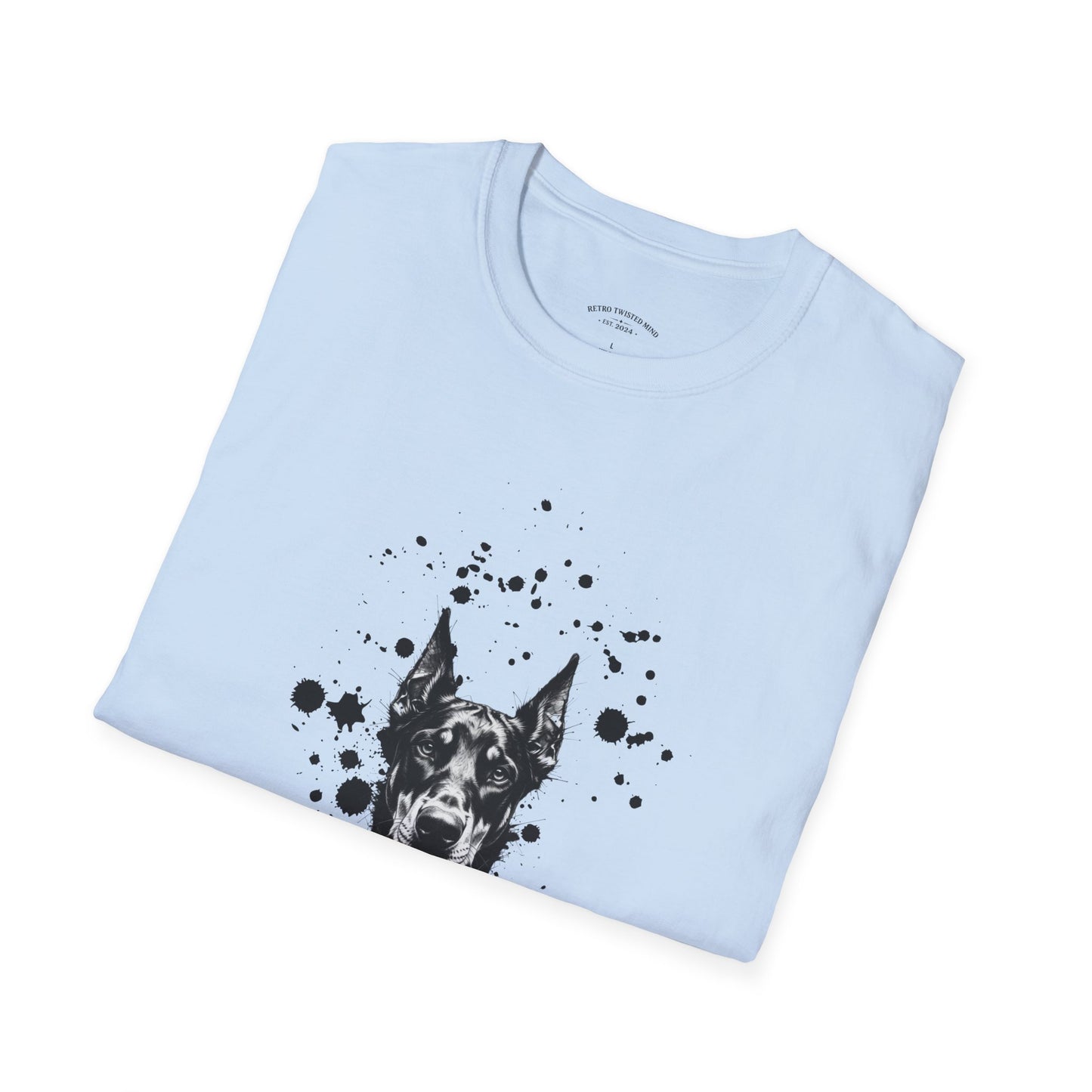 Doberman Ink Splatter T-Shirt