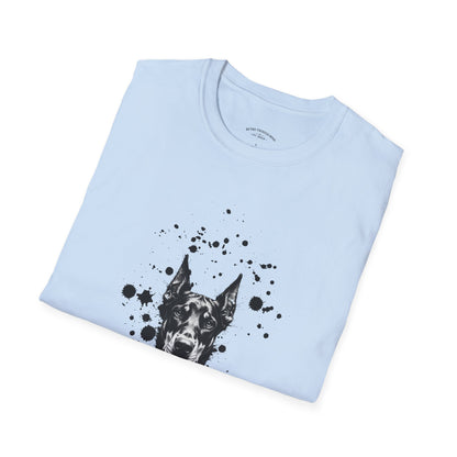 Doberman Ink Splatter T-Shirt