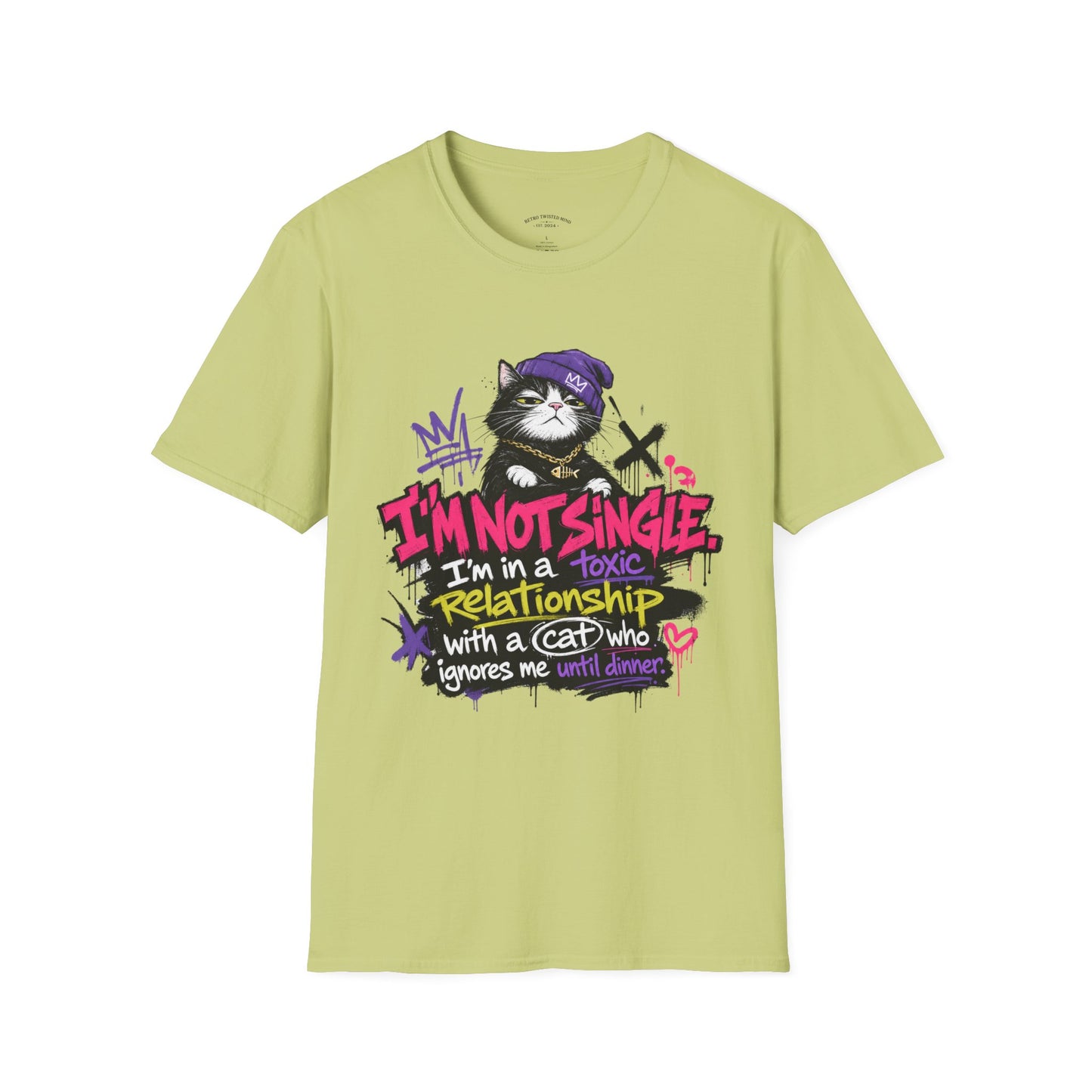 T‑Shirt — “I’m Not Single: I’m in a Toxic Relationship with a Cat” Graphic Tee