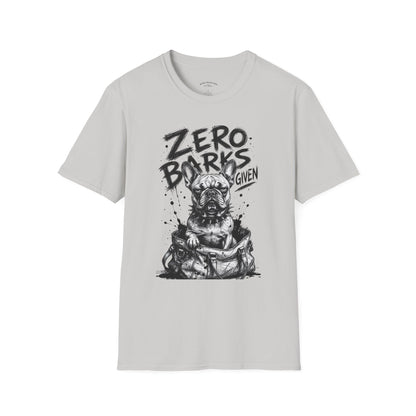 Zero Barks Given Bulldog T-Shirt — Funny Dog Lover Tee