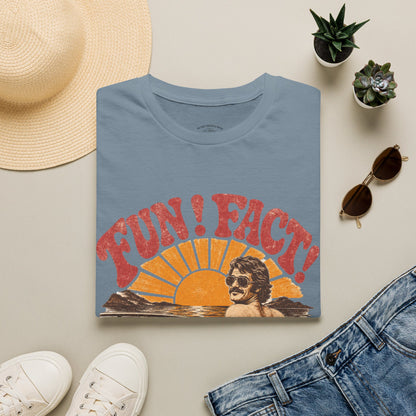 Retro 'FUN! FACT!' Surf Tee — Vintage Sunset Beach Graphic T-Shirt