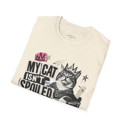 Cat T-Shirt — “My Cat Isn’t Spoiled, I’m Just Properly Trained” Graphic Tee