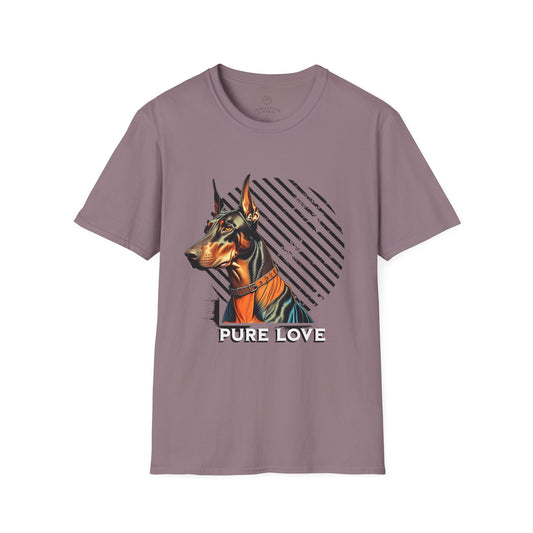 Pure Love Doberman Unisex Softstyle T-Shirt