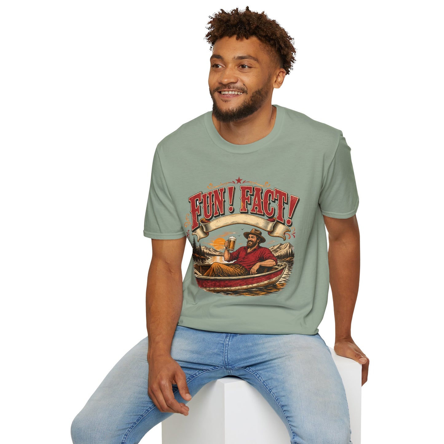 Fun! Fact! T-Shirt — Vintage Beer Drinker Graphic Tee
