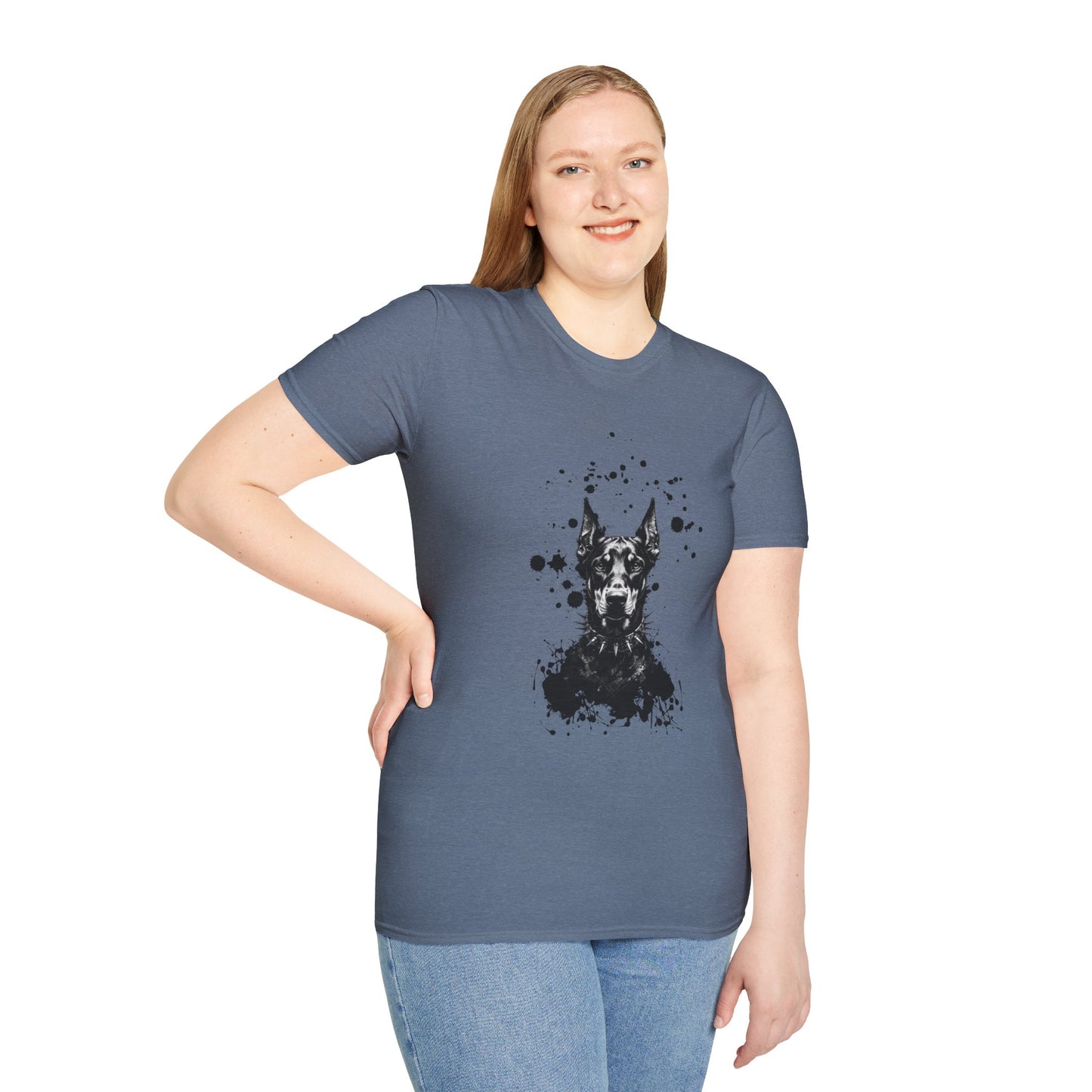 Doberman Ink Splatter T-Shirt