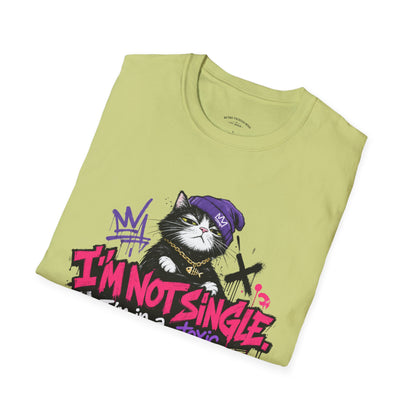 T‑Shirt — “I’m Not Single: I’m in a Toxic Relationship with a Cat” Graphic Tee