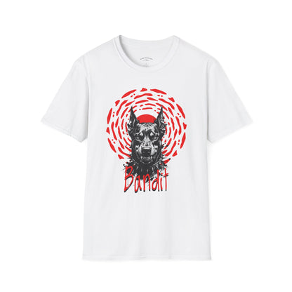 Doberman Graphic T-Shirt — Red Halo 'Bandit' Design
