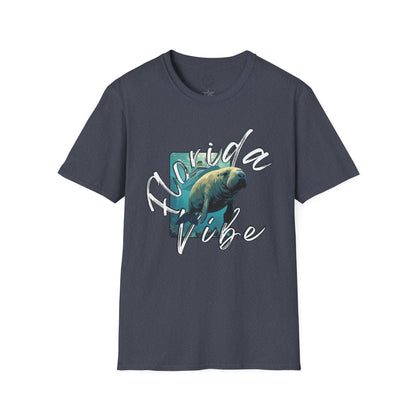 Florida Vibe Unisex Softstyle T-Shirt - Casual Beachwear Tee, manatee
