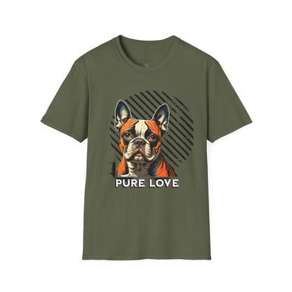 Pure Love French Bulldog Unisex Softstyle T-Shirt