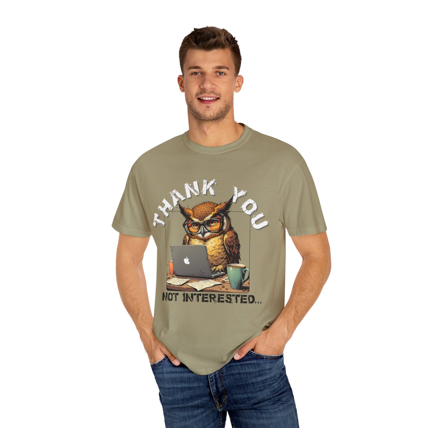 Owl 'Thank You, Not Interested' Graphic T-Shirt