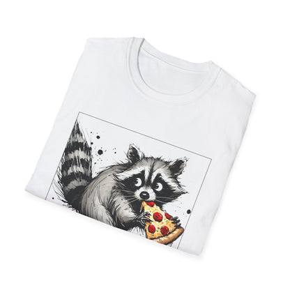 Raccoon Eating Pizza T-Shirt — Funny Cute Animal Tee