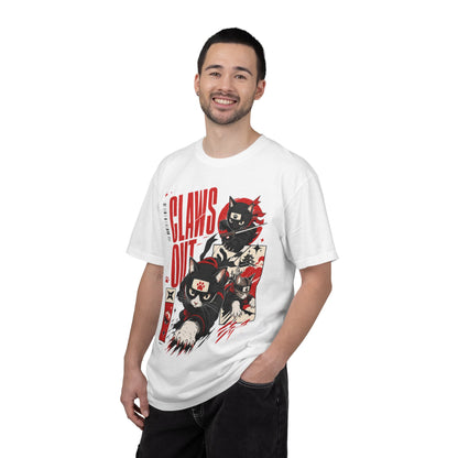 Claws Out Cat Graphic T-Shirt — Retro Ninja Kitties Tee