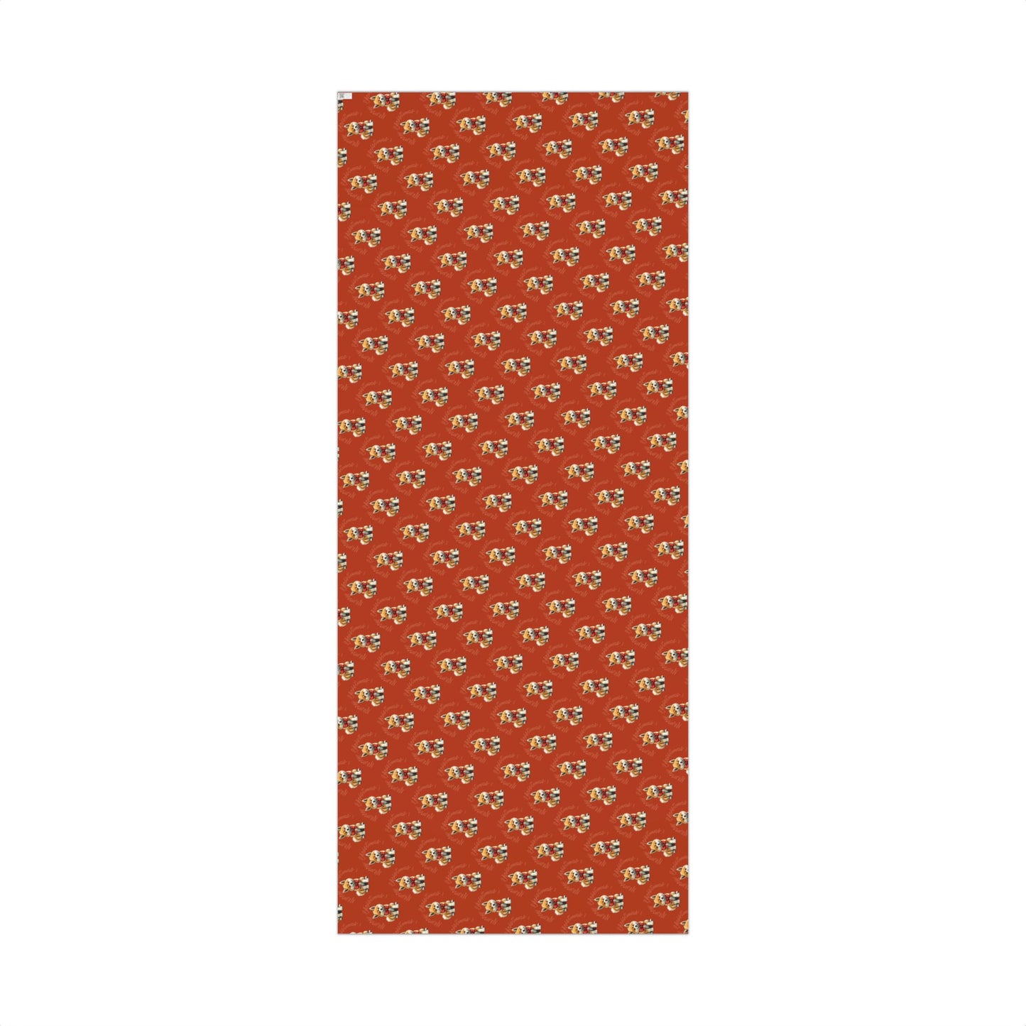 Christmas Corgi Gift Wrap Paper — Red Holiday Wrapping Paper with Cute Corgi Dogs