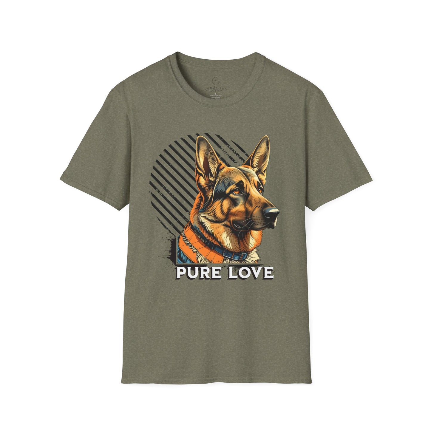 German Shepherd Pure Love Unisex Softstyle T-Shirt .dog
