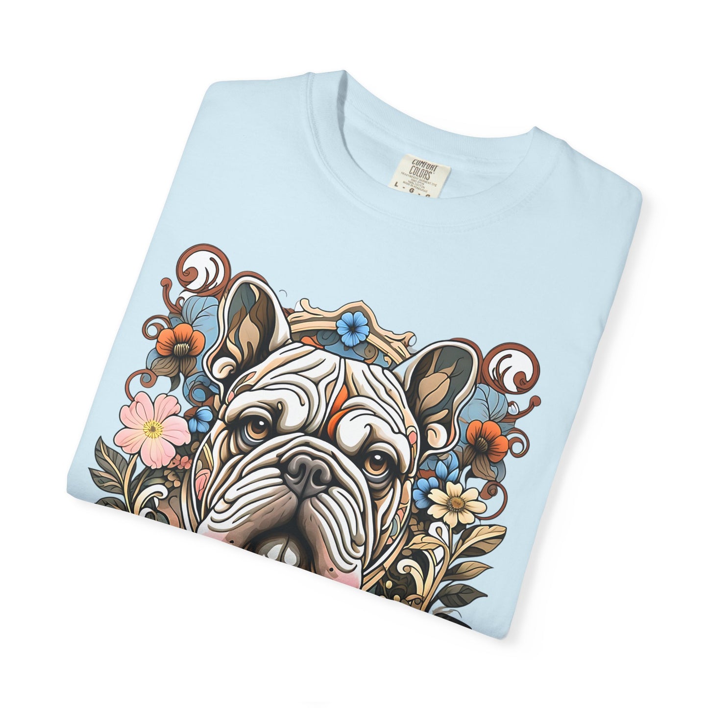 Pure Love French Bulldog T-Shirt | Garment-Dyed Unisex Tee for Dog Lovers