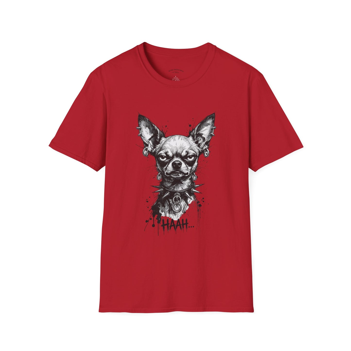 Chihuahua Portrait T‑Shirt — Expressive Black & White Dog Art Tee