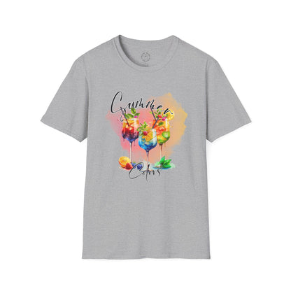 Colorful Floral Summer Unisex T-Shirt, Boho Shirt, Gift for Her, Vacation Tee, Festival Apparel, Summer Outfit