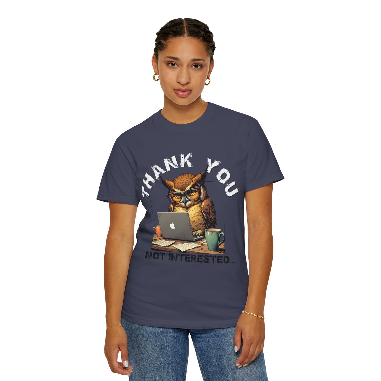 Owl 'Thank You, Not Interested' Graphic T-Shirt