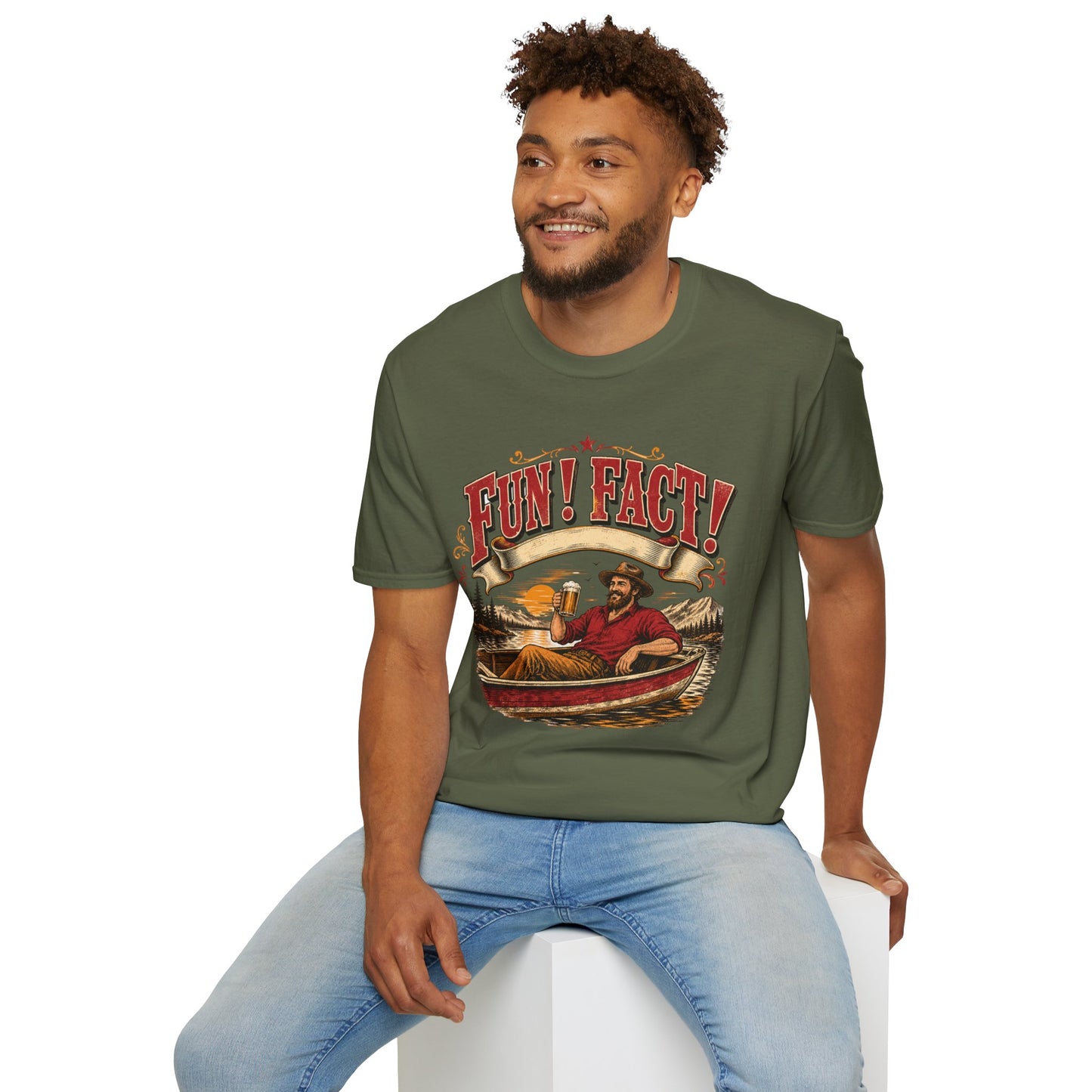 Fun! Fact! T-Shirt — Vintage Beer Drinker Graphic Tee