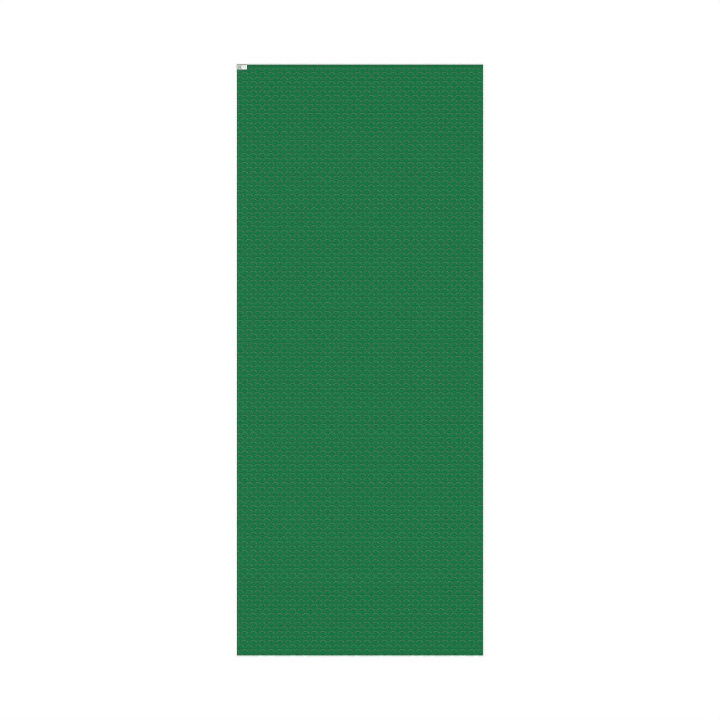 Wrapping Paper - Green Gold Scallop Pattern Holiday Gift Wrap