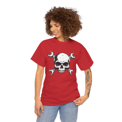 Mechanic Skull Tee — Wrench Crossbones Graphic T-Shirt