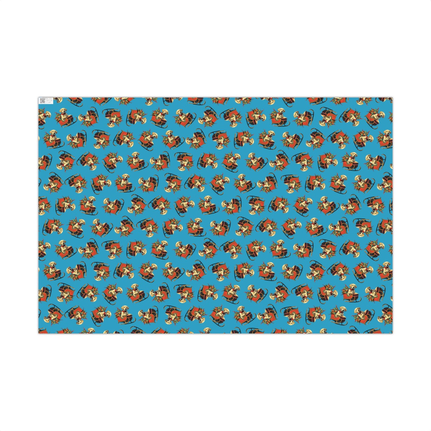Santa Puppy Pattern Gift Wrap Paper – Cute Christmas Wrapping Sheets