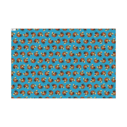 Santa Puppy Pattern Gift Wrap Paper – Cute Christmas Wrapping Sheets